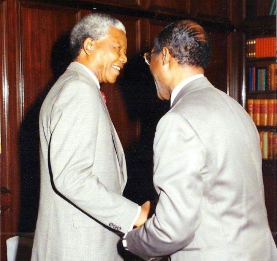 Dr. Ron Walters & former South African President Nelson Mandela