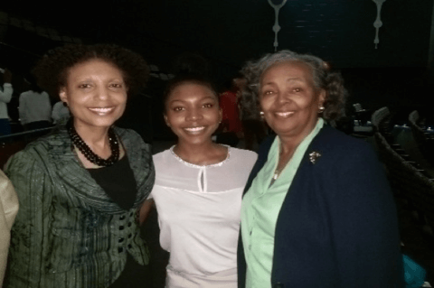 Dr. Elsie Scott and Mrs. Patricia Walters with Zha”Mari Hurley, 2016 Walters Scholarship Recipient